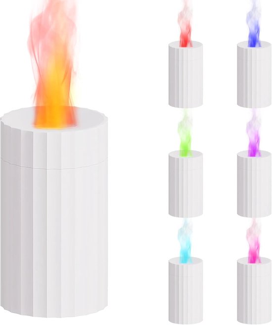 Luftbefeuchter 100 Ml，mini-diffusor-luftbefeuchter，aromatherapie-diffusor Mit 7 Farblichtern，farben Einstellbar，schlafzimmer (weiß)