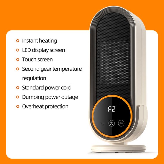Elektroheizung，tragbare Heizung Mit Einstellbarem Thermostat，1200 W Schnellheiztechnologie Mit Keramik，ideal Für Zuhause Und Büro