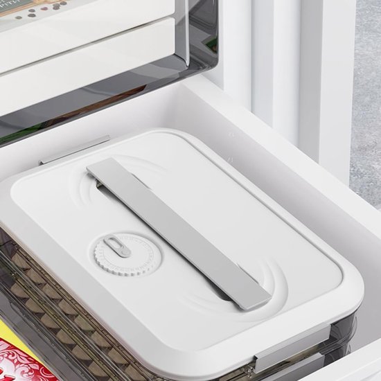 Aufbewahrungsbox Für Teigtaschen，lebensmittelaufbewahrungsbox，gefrierboxen Für Teigtaschen，kühlschrank-lebensmittelhalter (weiß-2)