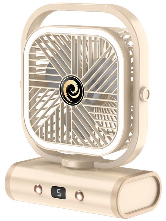 Tischventilator，usb-aufladbar，24 X 18 X 9,7 Cm，verstellbarer Winkel，weiß，ideal Für Schlafzimmer，studentenzimmer Und Büros