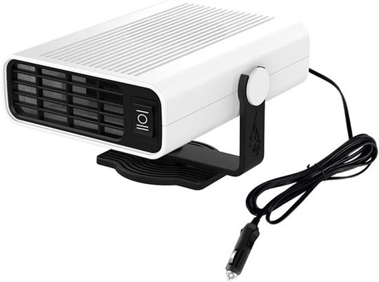 Autoheizung, 12v 200w, Schnelles Aufheizen Und Enteisen, Um 360 Grad Drehbarer Zigarettenanzünderstecker, Weiß.