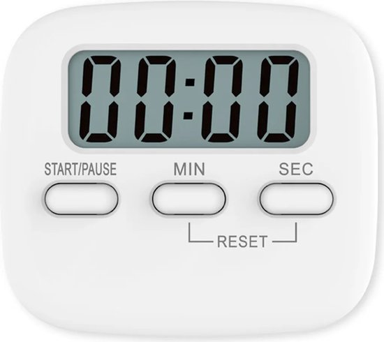 Digitaler Küchentimer，magnetischer Eiertimer，digitale Küchenuhr，countdown-timer，hochfrequenter Küchentimer，kurzzeittimer Mit Lcd-bildschirm，weiß