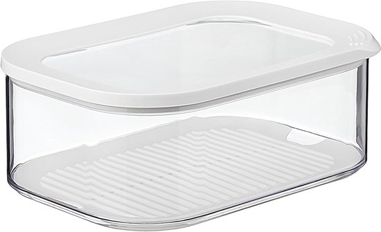 Käsebox Für Den Kühlschrank，2000 Ml，aufbewahrungsbox Mit Deckel Für Käsescheiben Und -stücke，luftdichter Käsebehälter，weiß