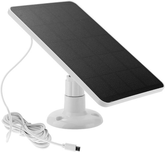 Solarpanel Für Außenkameras – Usb-c – 3 Meter Kabel – Weiß