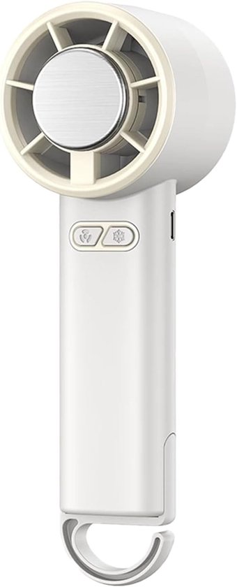Tragbarer，manueller Mini-ventilator Mit Einstellbarer Turbofunktion，usb-aufladbar Mit Kühlakku，12 Stunden Akkulaufzeit，für Damen Und Herren，weiß