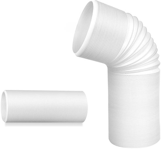 Abluftschlauch-abschnitt Für Klimaanlagen，150 Mm Durchmesser，1 Meter Lang，linksgewinde (gegen Den Uhrzeigersinn)，weiß