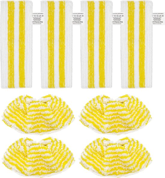 Mikrofasertücher – 345 X 125 Mm – Passend Für Kärcher Easyfix Dampfreiniger Sc3, Sc4, Sc5 Und Sc2 – Dampfreiniger-zubehör – Gelb Und Weiß