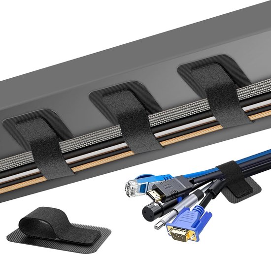 Extra Starke, Selbstklebende Kabelbinder – Längenverstellbar – Wiederverwendbar – 30 Stück Pro Packung – Weiß