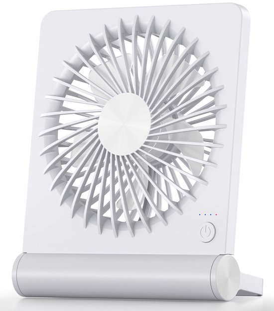 Usb-ventilator，ultraleiser Kleiner Tischventilator，tragbarer Mini-ventilator，220° Neigbar Und Zusammenklappbar，3 Geschwindigkeitsstufen，weiß