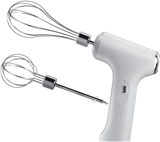 Elektrischer Handmixer Mit 2 Rührbesen，3 Geschwindigkeitsstufen Zum Schlagen Von Milch，anrühren Von Pudding，usb-aufladbar，weiß