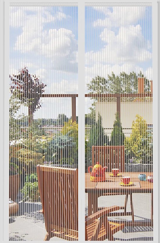 Mückenschutzvorhang，magnetvorhang Für Türen，fliegengittervorhang，hält Mücken Und Insekten Effektiv Fern，weiß，100 X 210 Cm