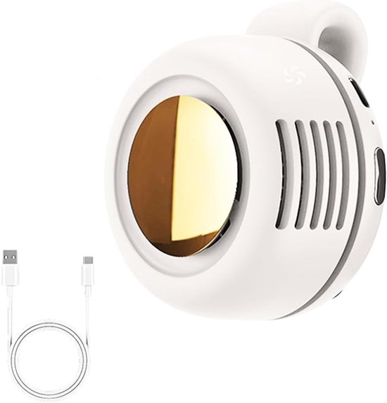 Tragbarer，wiederaufladbarer Klemmventilator Mit 3 Geschwindigkeitsstufen，leiser Und Tragbarer Klemmventilator，360° Drehbar，weiß