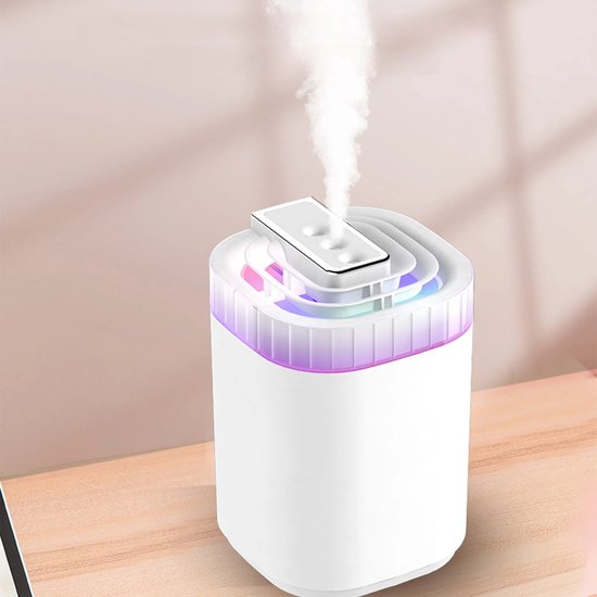 Luftbefeuchter，aromadiffusor Für Den Innenbereich，automatische Abschaltung，3-liter-wassertank，mit 7-farbigem Led-nachtlicht，usb-anschluss，weiß