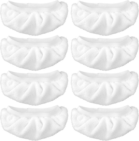 8er-pack Dampfreinigungstücher，universelles Mikrofasertuch-set，ersatztücher Für Dampfreiniger，wiederverwendbare Ersatztücher (8er-pack，weiß)