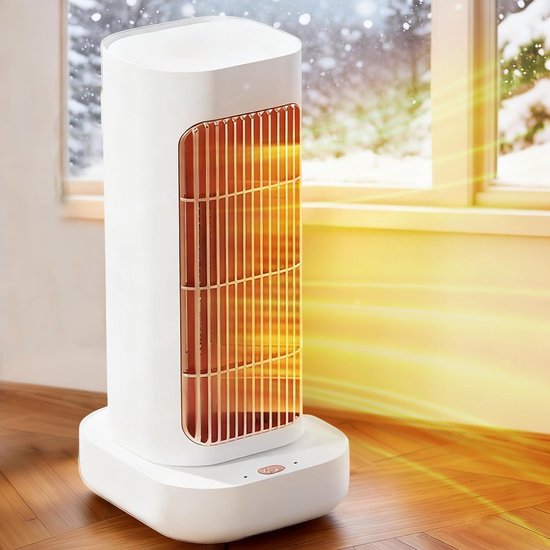 Elektrischer Heizlüfter，1300w Energiesparender Raumheizer，90° Oszillation，geeignet Für Boden- Oder Tischaufstellung，wohnzimmer Und Büros，weiß