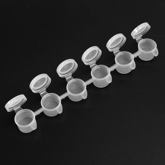 4 Farbtöpfchen，transparente Kunststoff-farbtöpfchen Mit Deckel，6 Kleine Kunststoff-farbbecher À 3 Ml，weiß