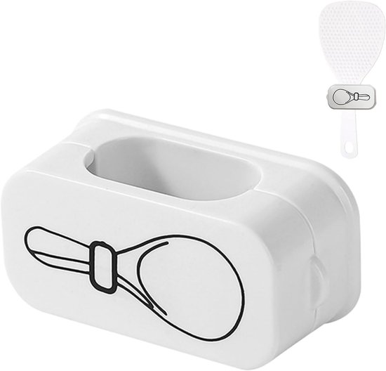 Küchenlöffelhalter – Wandmontierter Pfannenwenderhalter – Küchenorganisation – Magnetverschluss – 4,1 Cm – Weiß