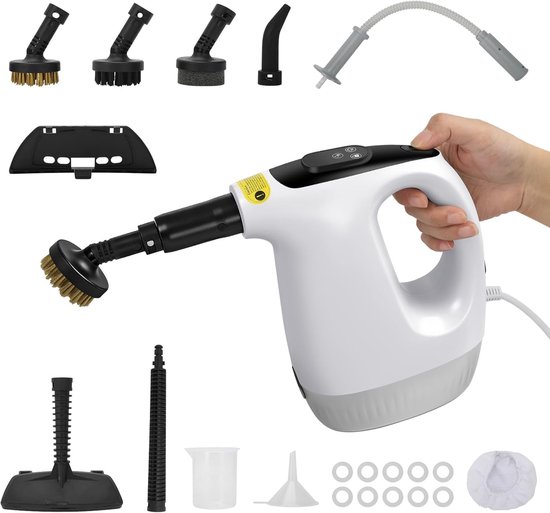 Dampfreiniger – Handdampfreiniger – Für Die Gründliche Reinigung Ihres Zuhauses – 120 °c Höchsttemperatur – 500 Ml Wassertank – Weiß