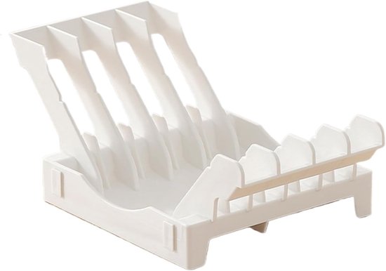 Küchentellerständer – Geschirrablage – Telleraufbewahrung – Offenes Design – 13,5 X 22,2 X 8,7 Cm – Weiß