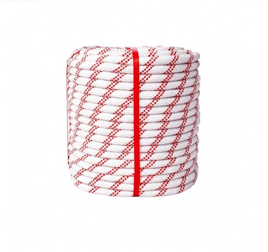 Geflochtenes Nylonseil (10 Mm, 50 M) – Starkes Und Langlebiges Weißes Polyamidseil – Hochfestes Paracord – Zugfestigkeit 900 Kg