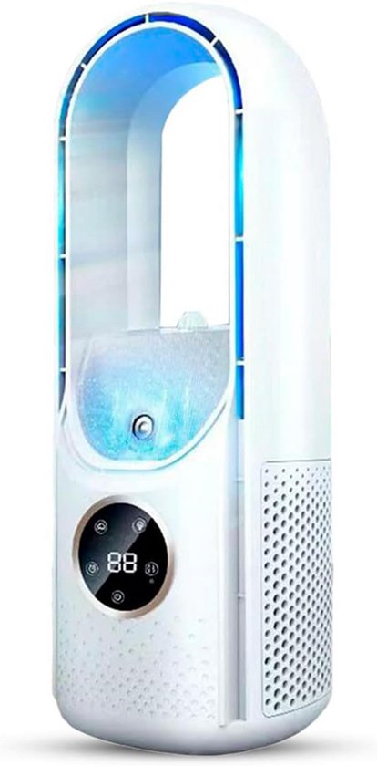 Leiser Verdunstungsventilator，geräuschloser Verdunstungsluftkühler，6 Geschwindigkeitsstufen，usb-betriebener Tischventilator，weiß