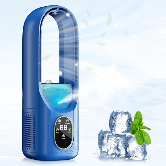 Luftkühler-ventilator – Tragbare Klimaanlage – Persönliche Kühlung – 3-in-1-funktion – 24 X 15 X 15 Cm – Weiß