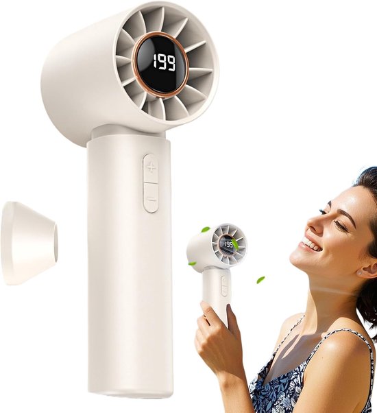 Kleiner Ventilator，blattloser Ventilator Mit Air-turbo-technologie，mehrstufiger Geschwindigkeitsregelung，ideal Für Camping Und Arbeit，weiß