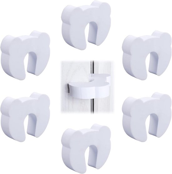 6er-pack Türstopper Für Babys，1,5 Cm Dick，weißer Türstopper Aus Schaumstoff Mit Einklemmschutz，türstopper Aus Schaumstoff Für Fenster