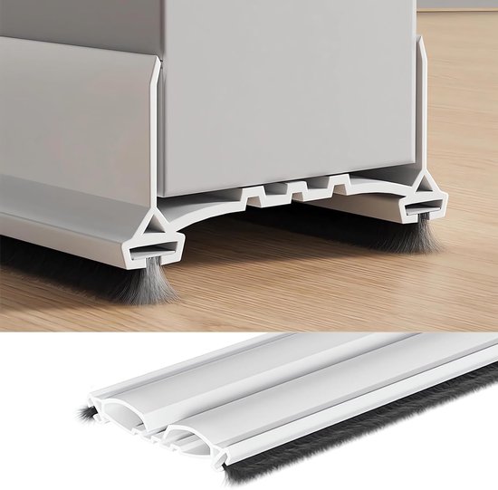 Türdichtung - Schutz Vor Wind, Staub, Licht Und Schall - Frei Zuschneidbar Mit Doppelseitigem Filzstreifen (weiß, 97 Cm)