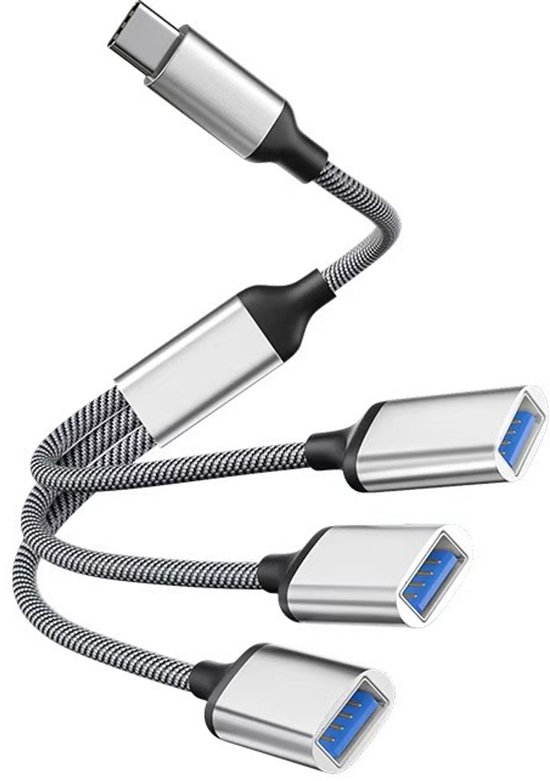 Usb-c-hub – 3 Anschlüsse – Weiß