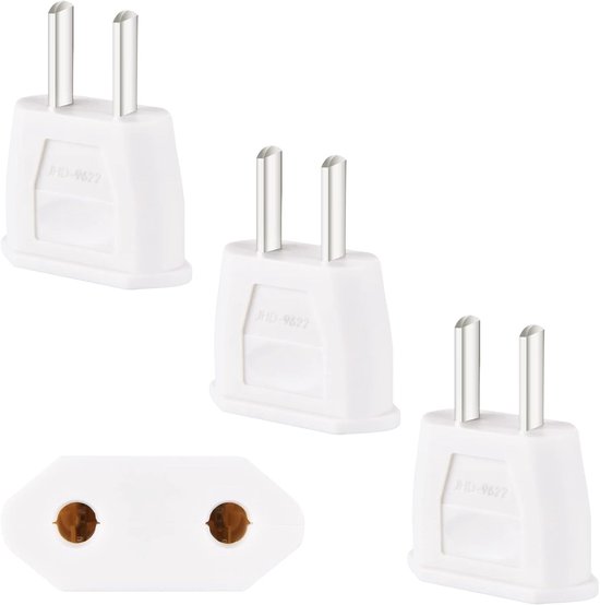 Amerikanischer Steckeradapter, Reiseadapter 3 X Japanischer Steckeradapter, Frankreich-zu-usa-steckeradapter, Japan-zu-europa-adapter, Kanada, Mexiko (weiß)