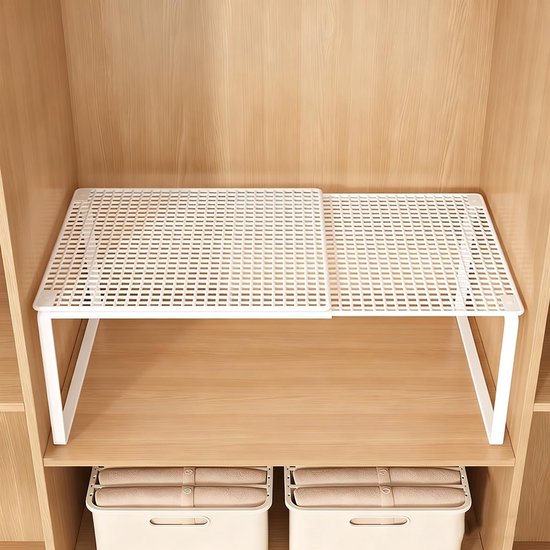 Ausziehbare Regalschiene – Verstellbar – 38–62 Cm – Weiß