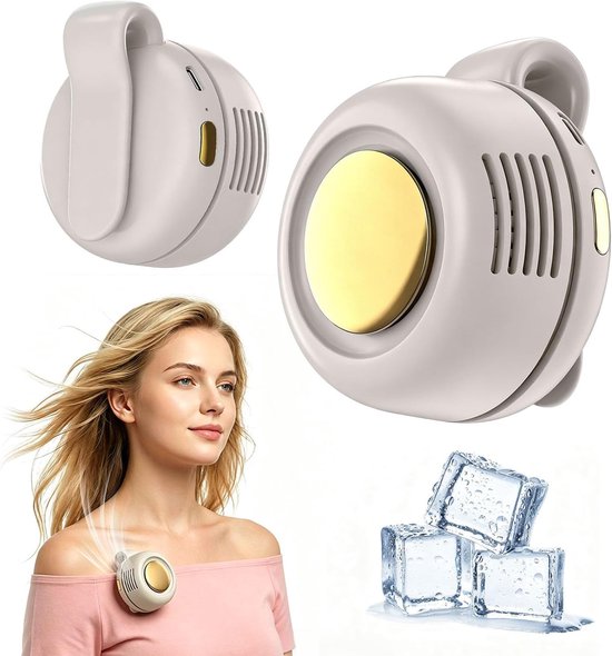 Tragbarer，leiser Und Klingenloser Clip-ventilator，3 Geschwindigkeitsstufen，6 Stunden Laufzeit，usb-c-schnellladung (weiß)