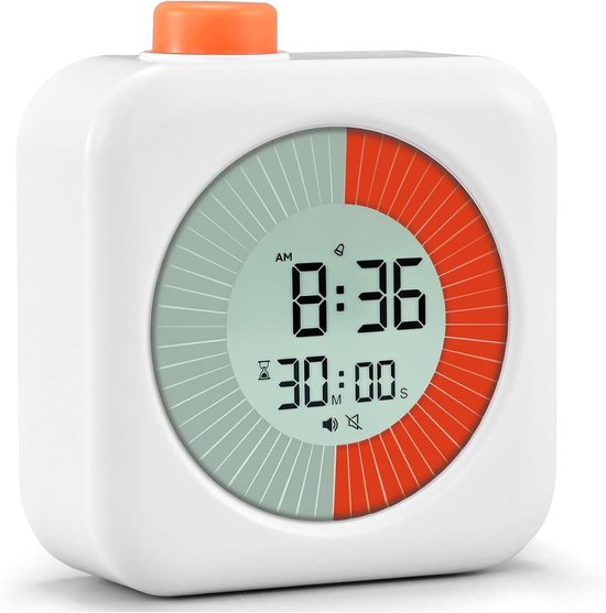 Visueller 60-minuten-timer Für Kinder Mit Countdown，timer，geeignet Für Küche，büro (weiß)