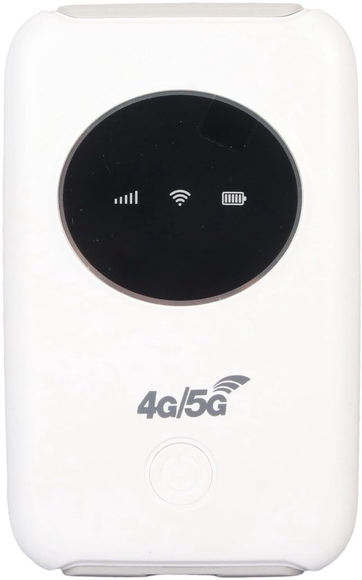 Entsperrtes 5g Lte Wlan-modem (300 Mbit/s), Tragbarer 5g-hotspot-router Mit 3200 Mah Akku, Weiß, Ideal Für Reisen Und Geschäftsreisen