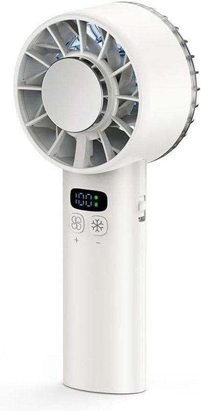Tragbarer Handventilator，mini-turbinenventilator，taschenventilator Mit 5200-mah-akku，1，100 Geschwindigkeitsstufen，weiß