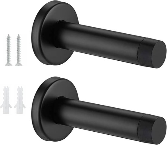 Robuste Türstopper – 2er-set – Weiß – Türstopper Aus Edelstahl – Zum Schutz Von Fußleisten Und Wänden