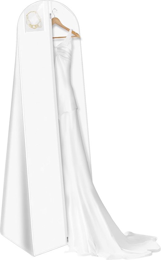 Staubbeutel Für Brautkleider，weißer Brautkleiderbeutel，geeignet Für Damenkleider Und Lange Ballkleider，brautkleiderbeutel，weiß，183 X 58 X 30 Cm
