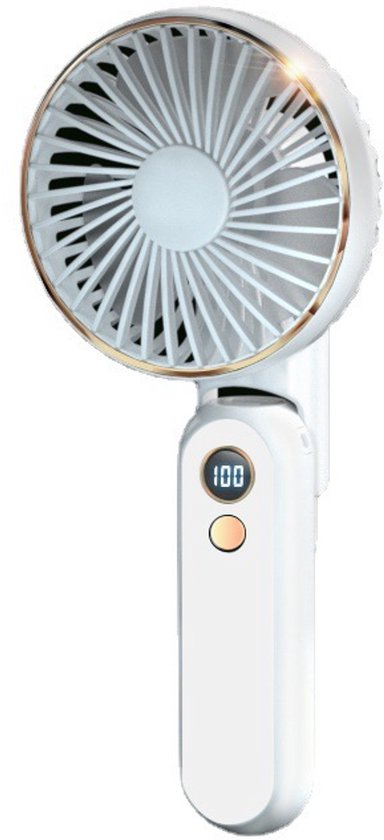 Tragbarer Ventilator，usb-wiederaufladbarer Reiseventilator，mini-tischventilator Zum Zusammenklappen，5 Geschwindigkeitsstufen，weiß