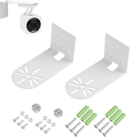 2-teilige Wandhalterung Für Kameras，selbstklebende Wandhalterung，winkel-deckenhalterung Für Kameras，einfache Installation，weiß