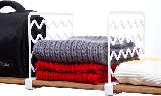 8-teiliges Regalteiler-set，schranktrenner Aus Geschliffenem，weißem Kunststoff，kleiderorganizer (schlafzimmer- Und Küchenschrank)
