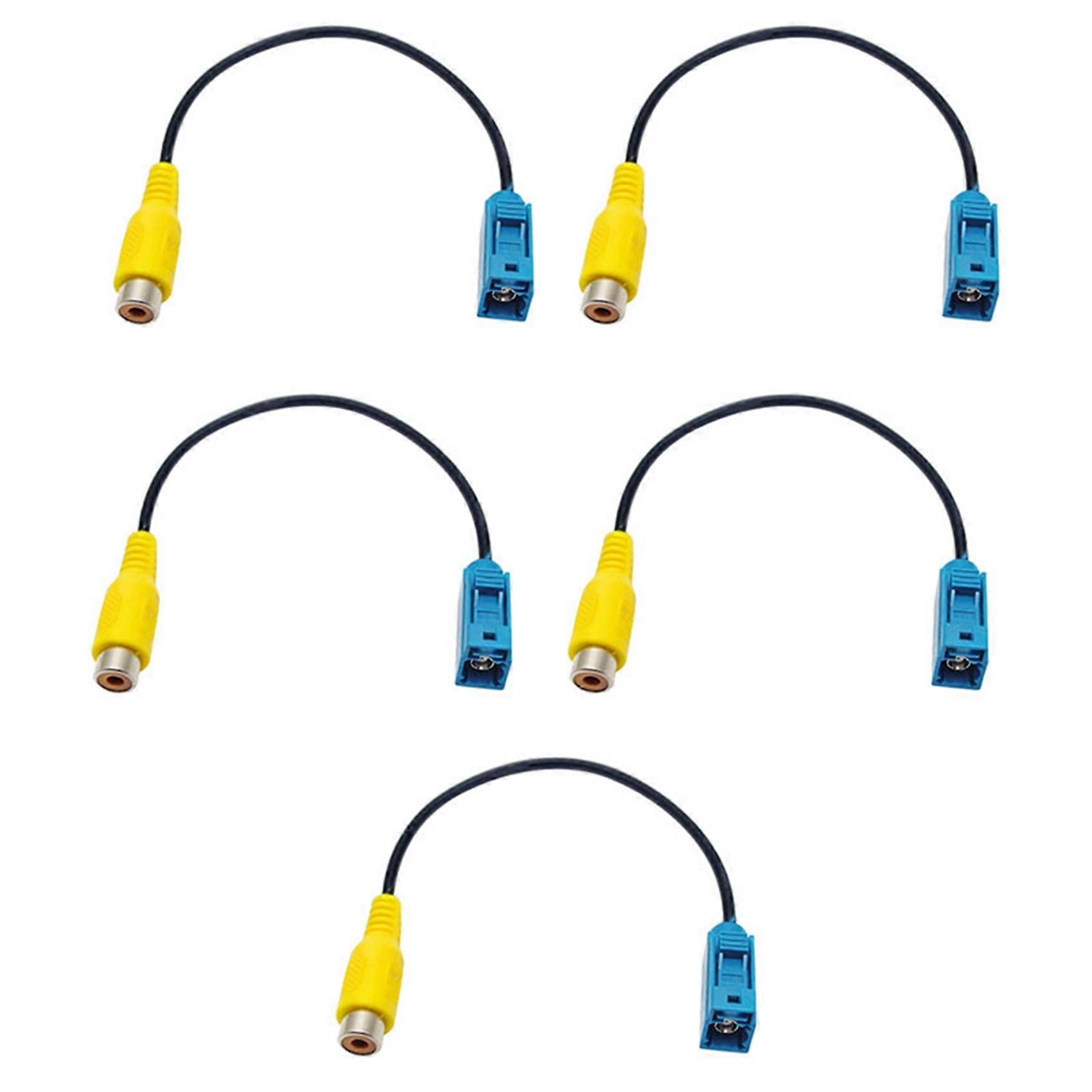 5x Fakra Rückfahrkamera Av-in Videoanschluss Rca-kabel Parkadapter - Fakra Zu Rca Videokabeladapter