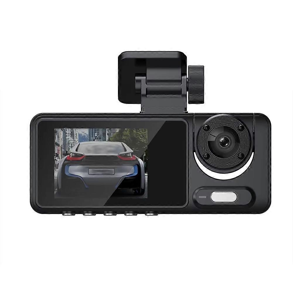 1080p Wifi Dashcam Hd Auto-dvr 2 Zoll Ips-bildschirm Dreifach-objektiv Videorekorder Front Rück Innenraum Parken