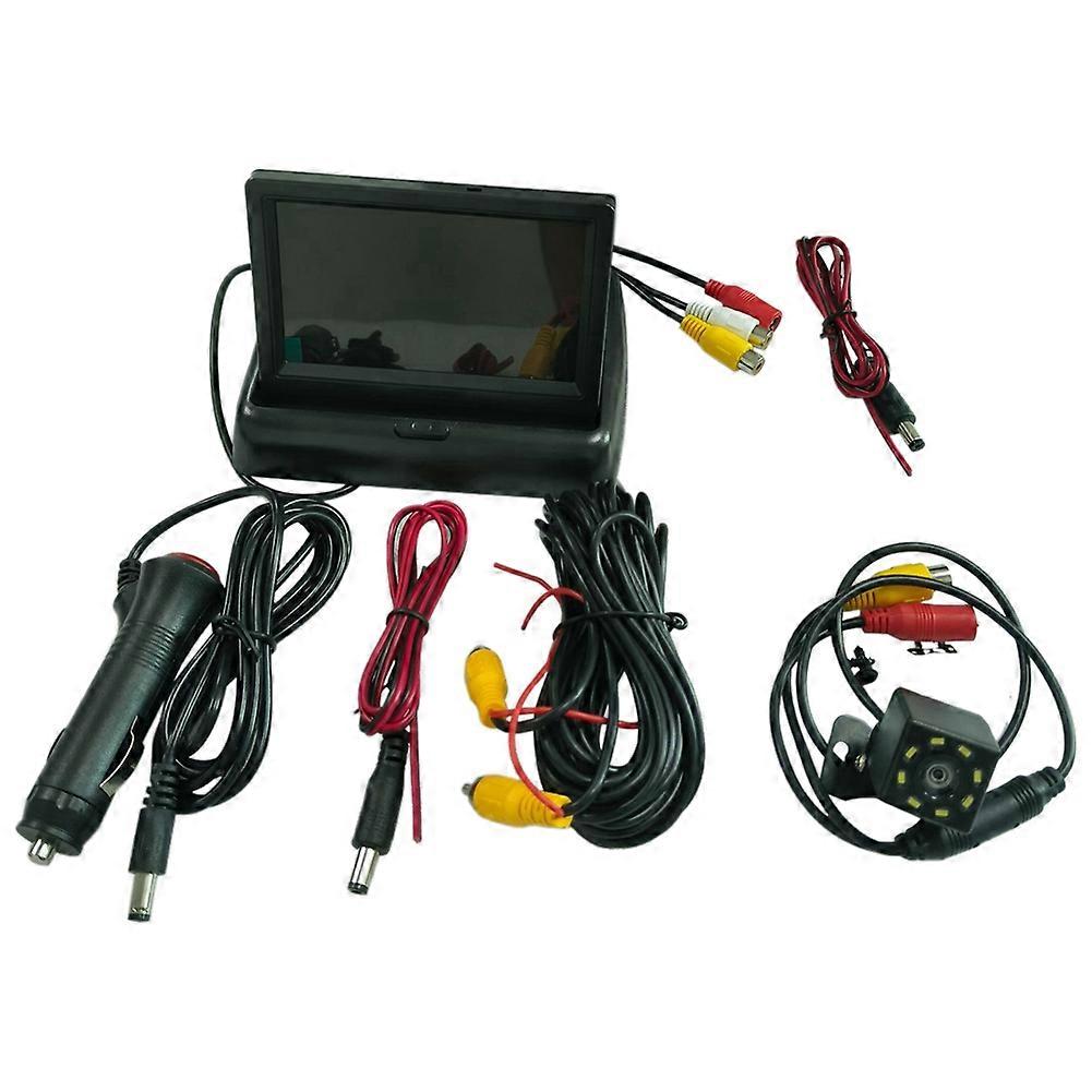 4,3-zoll-lcd-monitor Für Rückfahrkamera Mit Nachtsichtfunktion Für Pkw Und Transporter, Inklusive Einparkhilfe.