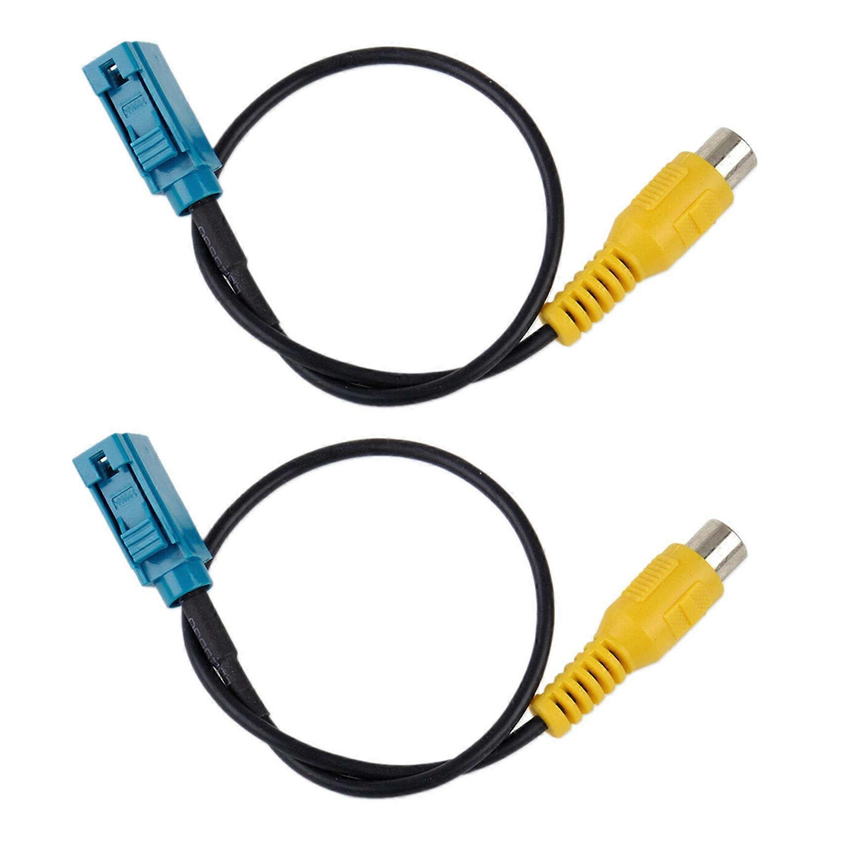 2x 8-zoll Fakra Rückfahrkamera-rca-kabel-parkadapter Kompatibel Mit Mercedes-benz Ford