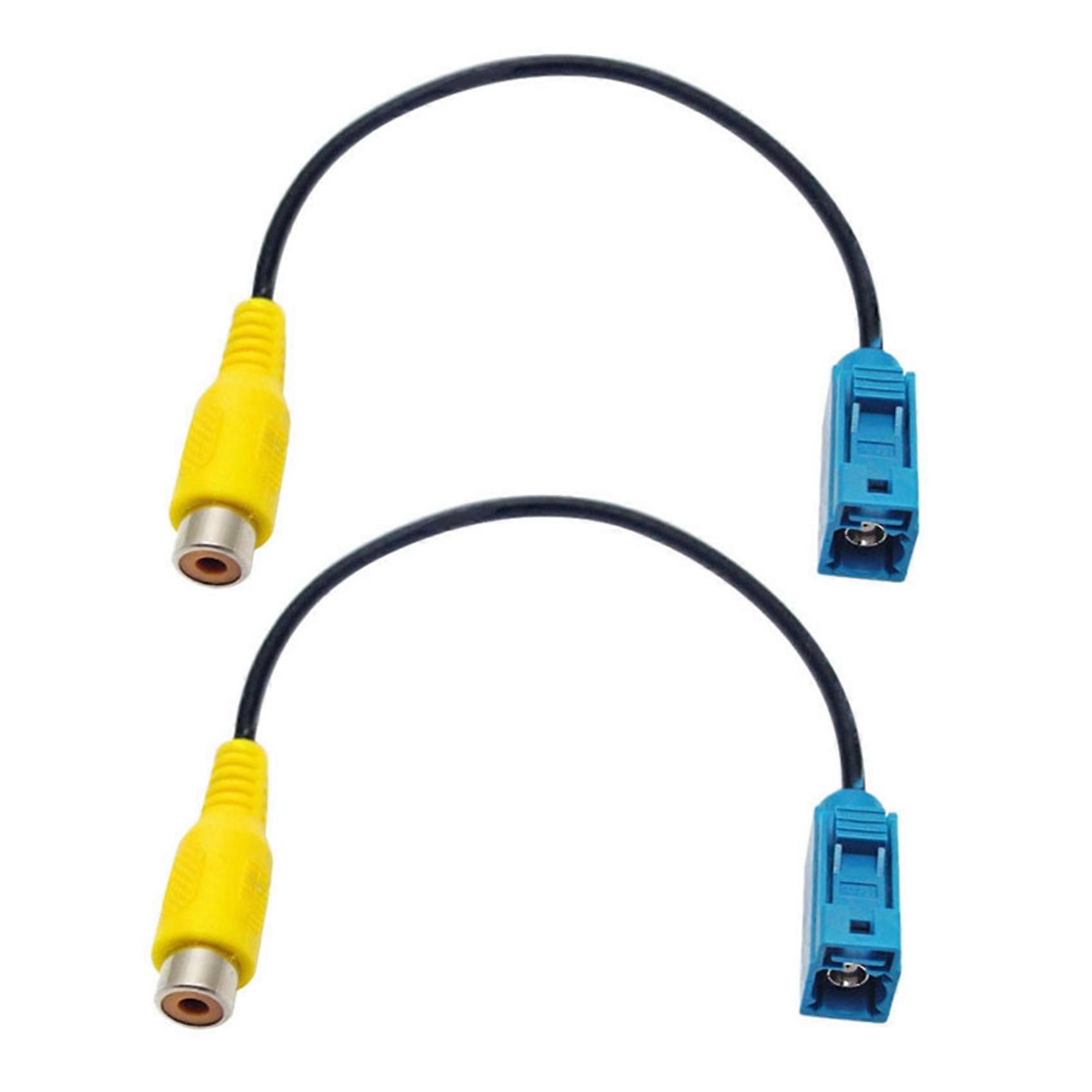 2x Fakra Rückfahrkamera Av-in Videoanschluss Rca-kabel Parkadapter - Fakra Zu Rca Videokabeladapter