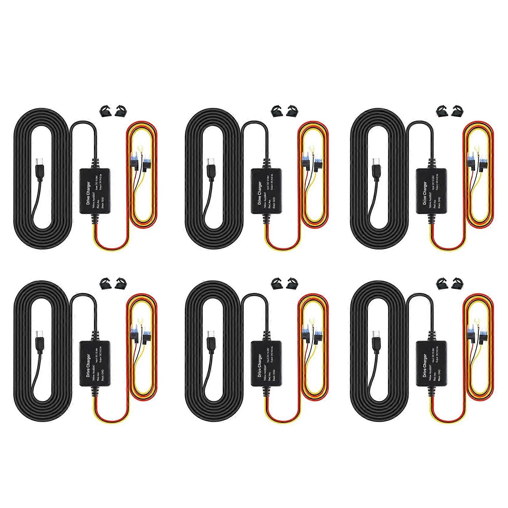 6x Für 70mai Hardwire Kit Up03 Nur Typ-c-anschluss Für 70mai A810 X200 Omni M500 24h Parkmonitor Stromleitung (a)