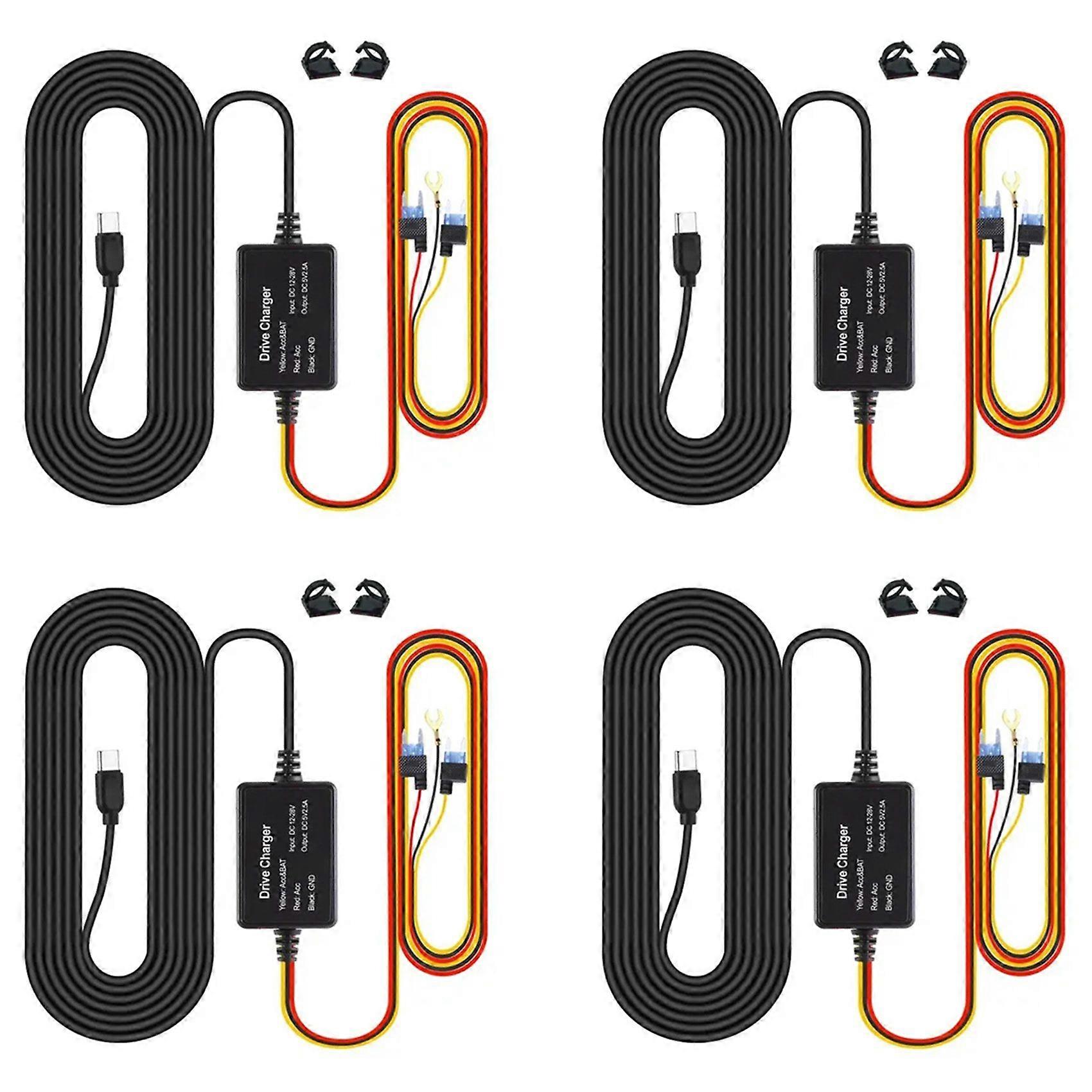 4x Für 70mai Hardwire Kit Up03 Nur Typ-c-anschluss Für 70mai A810 X200 Omni M500 24h Parkmonitor Stromleitung (a)