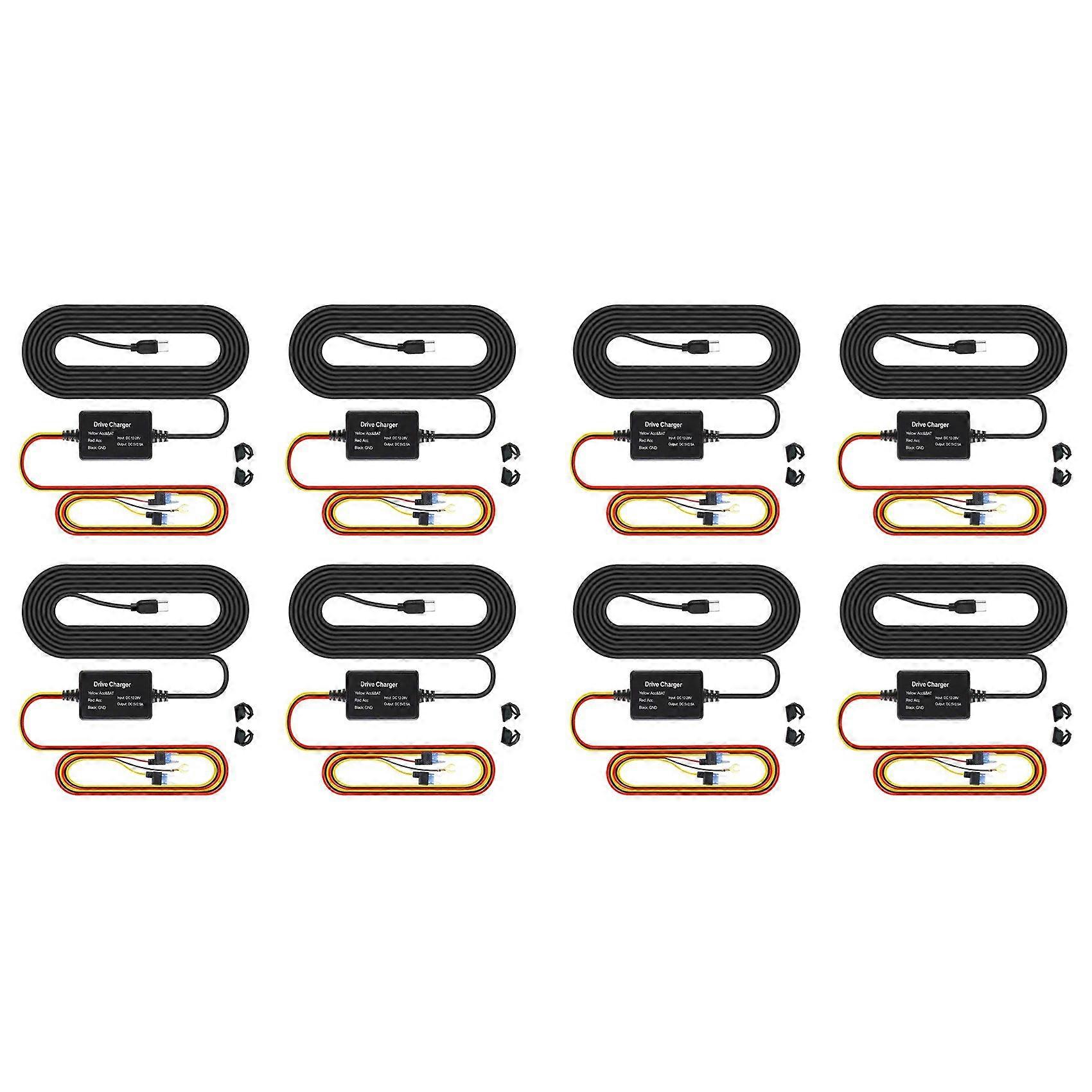 8x Für 70mai Hardwire Kit Up03 Nur Typ-c-anschluss Für 70mai A810 X200 Omni M500 24h Parkmonitor Stromleitung (a)