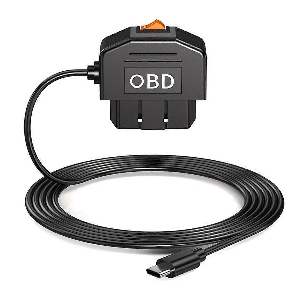 Dashcam-festverdrahtungsset Mit Usb-c-anschluss, Obd-stromkabel, Unterspannungsschutz Und 24-stunden-parküberwachung